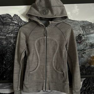 Lululemon Grey Scuba Zip Up Hoodie size 4